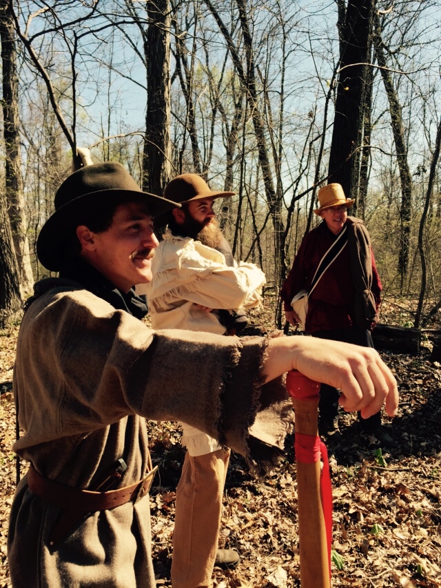 Jason Graves, Professional Licensed Surveyor, in the Buffalo Trace reenactment. Historical Surveyors, Old Louisville, Highlands, Downtown